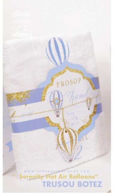 Trusou botez cu baloane de aer cald bleu gold, Jurnal de calatorie 6